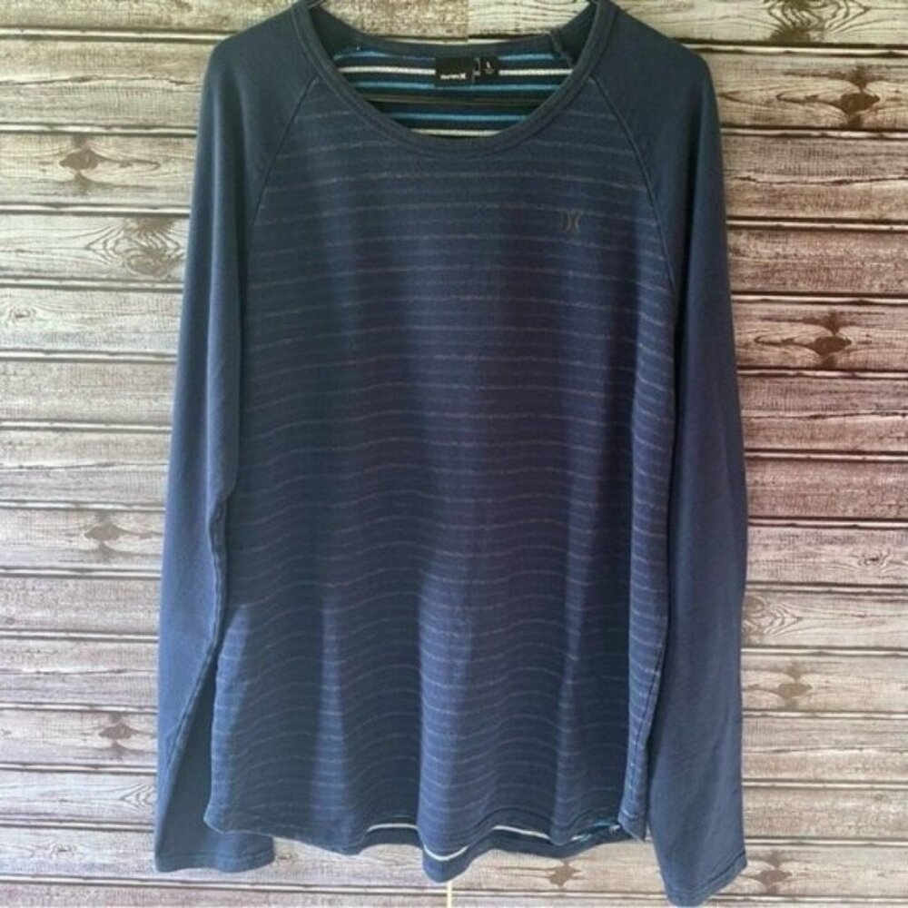 Hurley‎ Men's Striped Long-Sleeved Pullover Size L